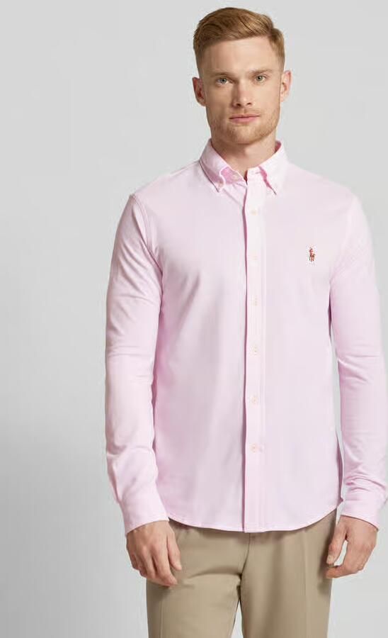 Polo Ralph Lauren Regular fit vrijetijdsoverhemd met labelstitching - Foto 2