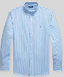 Polo Ralph Lauren Overhemd Lange Mouw CHEMISE AJUSTEE SLIM FIT EN POPELINE RAYEE - Foto 5