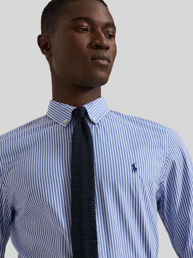 Polo Ralph Lauren Overhemd Lange Mouw CHEMISE AJUSTEE SLIM FIT EN POPELINE RAYEE - Foto 2
