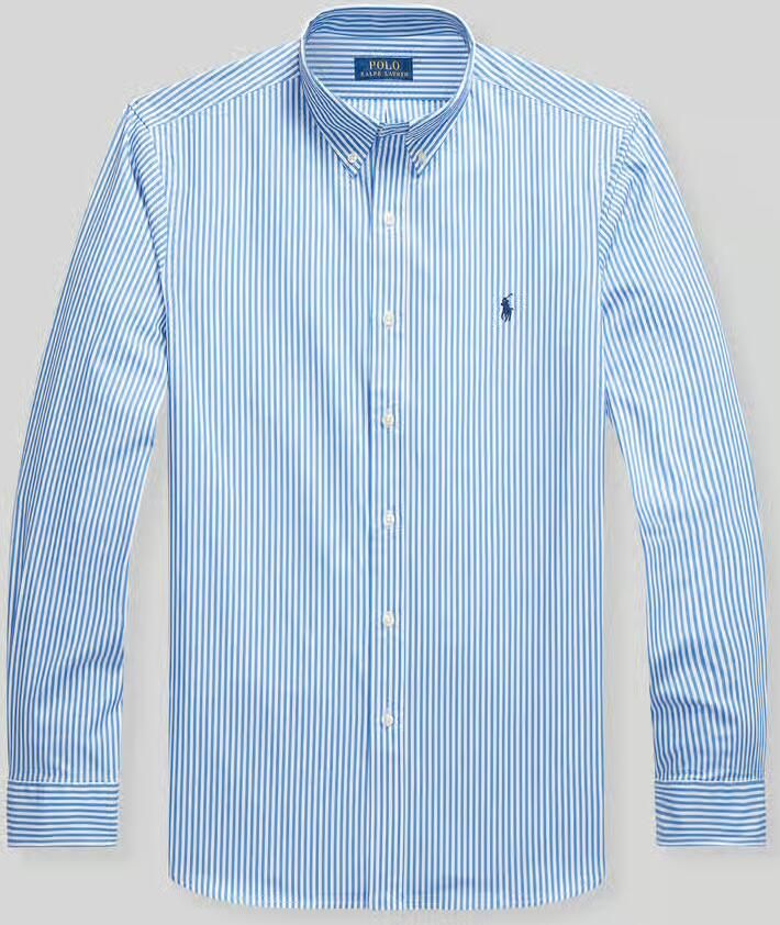 Polo Ralph Lauren Overhemd Lange Mouw CHEMISE AJUSTEE SLIM FIT EN POPELINE RAYEE - Foto 3