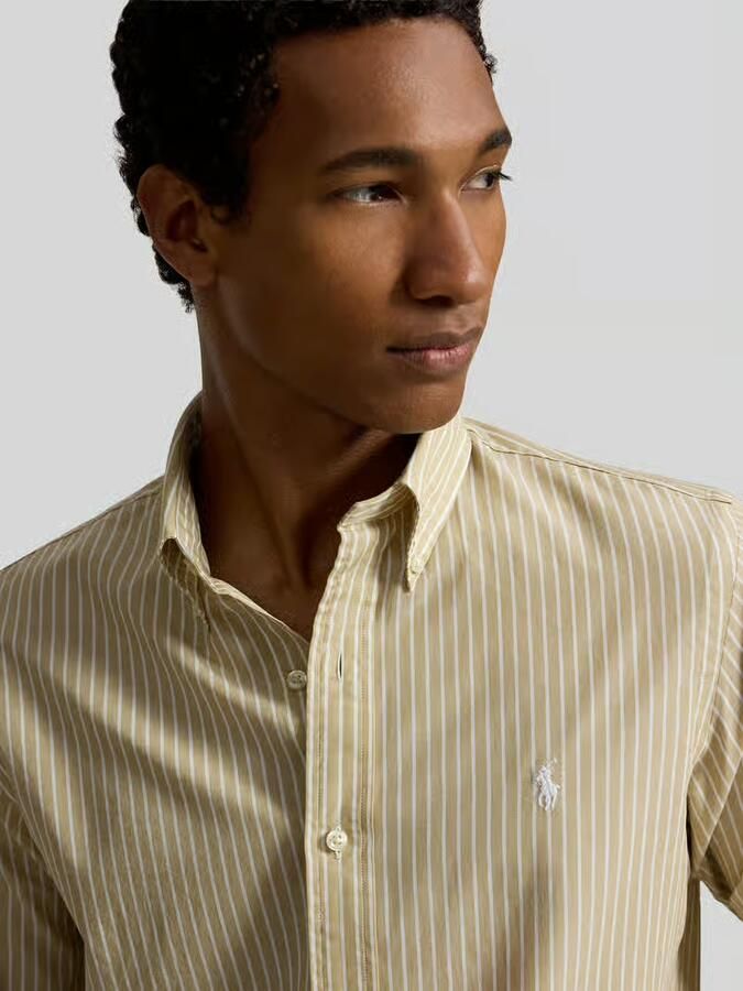 Polo Ralph Lauren Overhemd Lange Mouw CHEMISE AJUSTEE CUSTOM FIT EN POPELINE RAYEE
