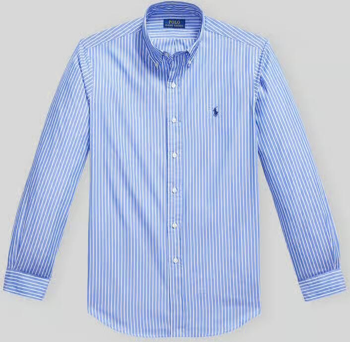 Polo Ralph Lauren Overhemd Lange Mouw CHEMISE AJUSTEE CUSTOM FIT EN POPELINE RAYEE - Foto 4