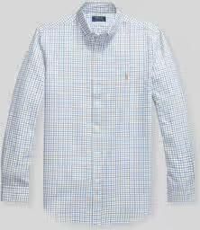Ralph Lauren Geruite Overhemd met Geknoopte Kraag en Geborduurd Paard Multicolor Heren