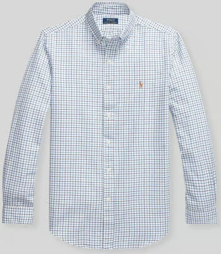 Ralph Lauren Geruite Overhemd met Geknoopte Kraag en Geborduurd Paard Multicolor Heren - Foto 2
