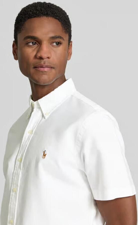 Polo Ralph Lauren Overhemd Korte Mouw CHEMISE COUPE DROITE EN OXFORD UNIE