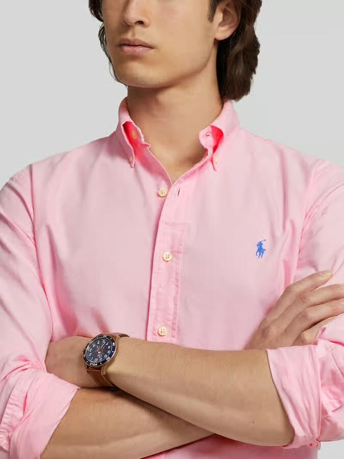 Polo Ralph Lauren Overhemd Lange Mouw CHEMISE CUSTOM FIT EN OXFORD LEGER - Foto 2