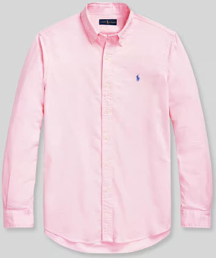 Polo Ralph Lauren Overhemd Lange Mouw CHEMISE CUSTOM FIT EN OXFORD LEGER - Foto 3