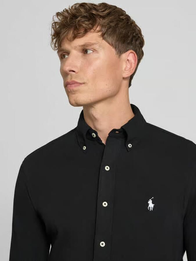 Polo Ralph Lauren Overhemd Lange Mouw CHEMISE AJUSTEE COL BOUTONNE EN POLO FEATHERWEIGHT LOGO PONY PLA