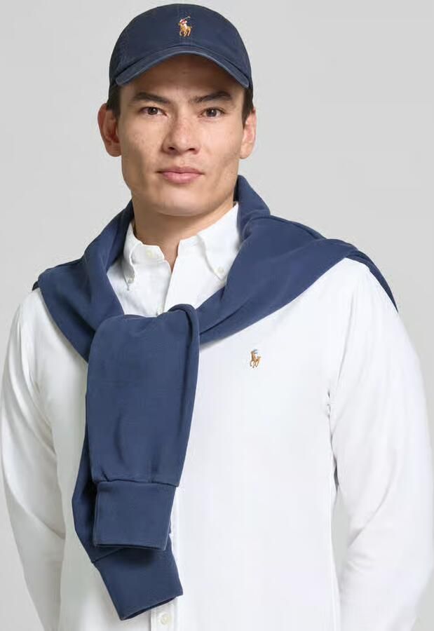 Polo Ralph Lauren Overhemd Lange Mouw CHEMISE AJUSTEE EN OXFORD COL BOUTONNE LOGO PONY PLAYER MULTICO - Foto 11