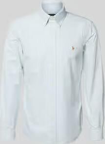 Polo Ralph Lauren Overhemd Lange Mouw CHEMISE AJUSTEE EN OXFORD COL BOUTONNE LOGO PONY PLAYER MULTICO - Foto 16