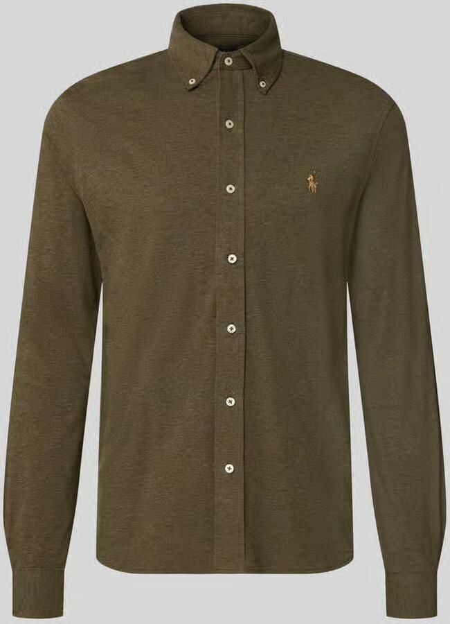 Polo Ralph Lauren Overhemd Lange Mouw CHEMISE AJUSTEE COL BOUTONNE EN POLO FEATHERWEIGHT - Foto 4