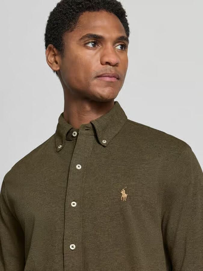Polo Ralph Lauren Overhemd Lange Mouw CHEMISE AJUSTEE COL BOUTONNE EN POLO FEATHERWEIGHT - Foto 5