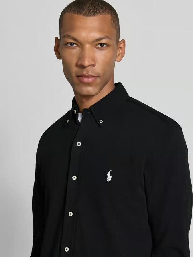 Polo Ralph Lauren Overhemd Lange Mouw CHEMISE AJUSTEE COL BOUTONNE EN POLO FEATHERWEIGHT - Foto 3