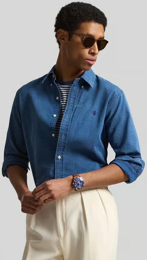 Polo Ralph Lauren Blauw overhemd met knoopsluiting en streepjespatroon Blue Heren - Foto 7