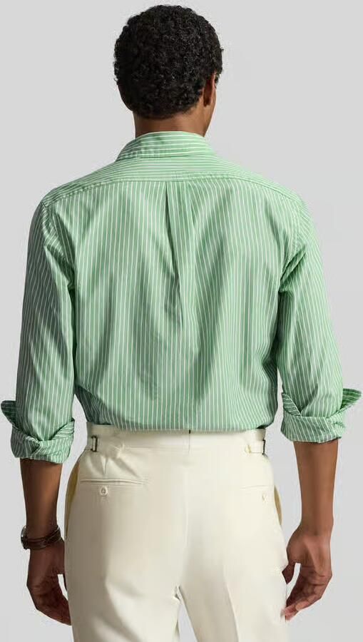 Polo Ralph Lauren Overhemd Lange Mouw CHEMISE AJUSTEE CUSTOM FIT EN POPELINE RAYEE - Foto 3