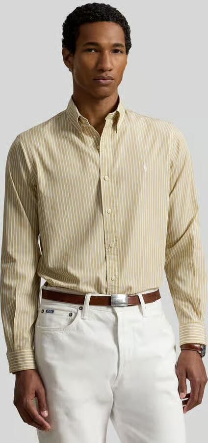 Polo Ralph Lauren Overhemd Lange Mouw CHEMISE AJUSTEE CUSTOM FIT EN POPELINE RAYEE - Foto 4