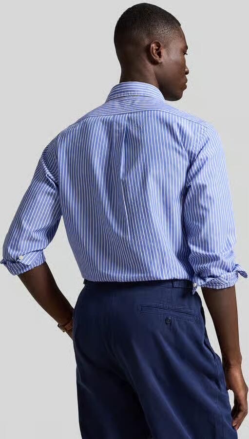 Polo Ralph Lauren Overhemd Lange Mouw CHEMISE AJUSTEE CUSTOM FIT EN POPELINE RAYEE - Foto 3