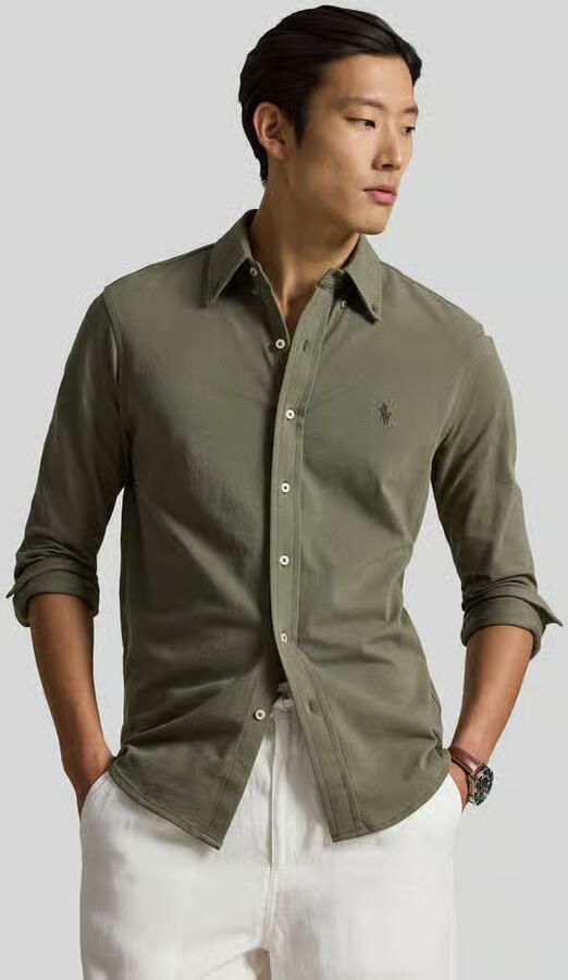 Polo Ralph Lauren Overhemd Lange Mouw CHEMISE AJUSTEE COL BOUTONNE EN POLO FEATHERWEIGHT - Foto 3