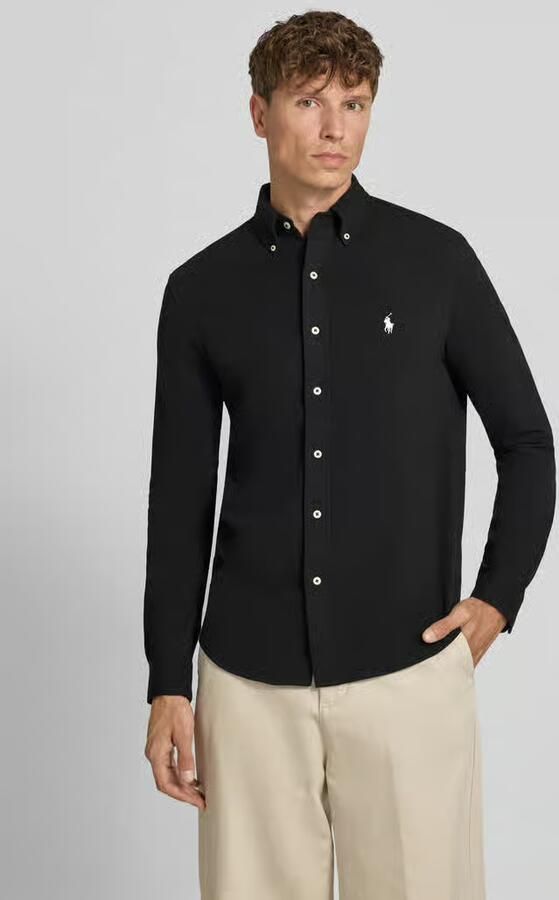 Polo Ralph Lauren Overhemd Lange Mouw CHEMISE AJUSTEE COL BOUTONNE EN POLO FEATHERWEIGHT LOGO PONY PLA - Foto 2
