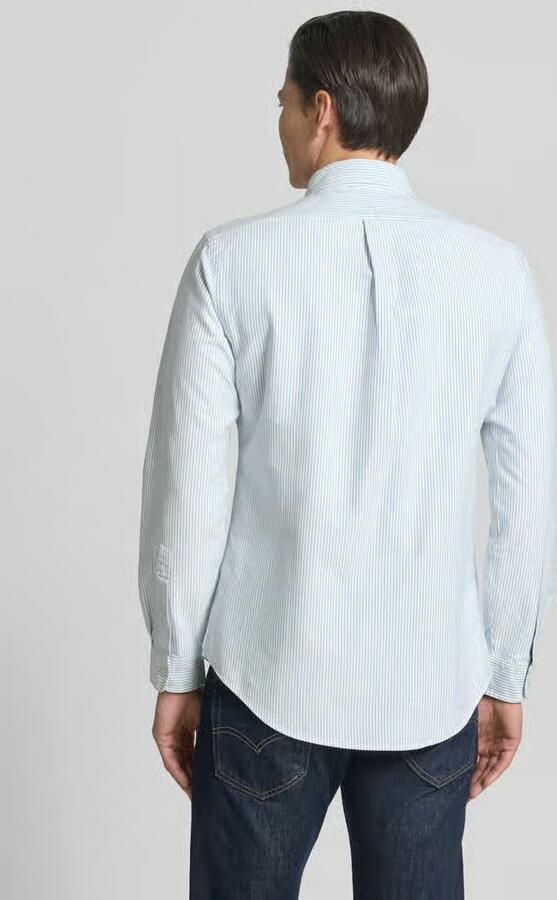 Polo Ralph Lauren Overhemd Lange Mouw CHEMISE AJUSTEE EN OXFORD COL BOUTONNE LOGO PONY PLAYER MULTICO - Foto 11