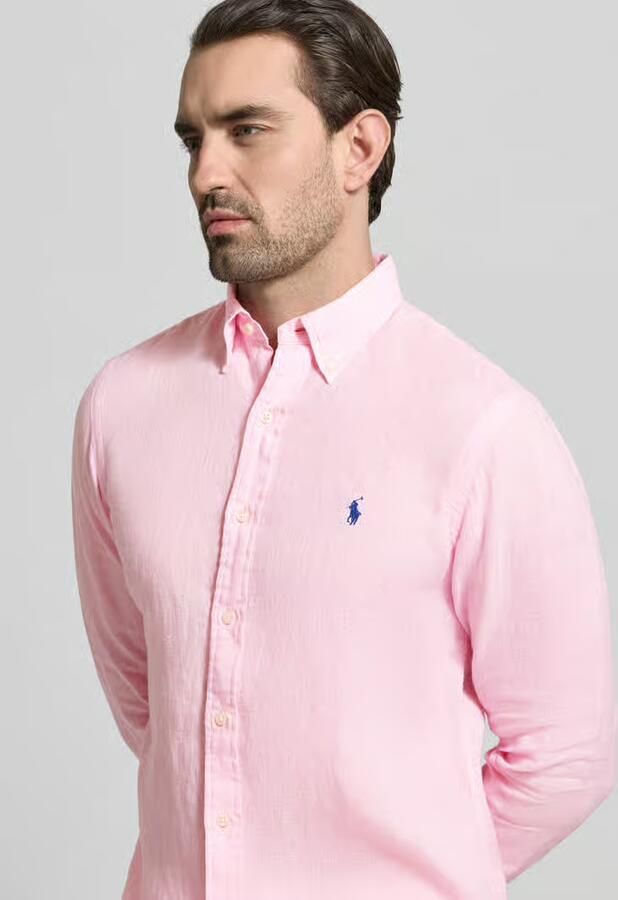 Polo Ralph Lauren Overhemd Lange Mouw CHEMISE COUPE DROITE EN LIN - Foto 4