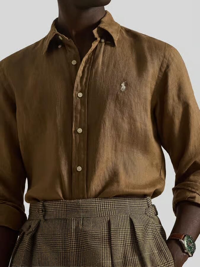 Polo Ralph Lauren Regular fit vrijetijdsoverhemd van puur linnen