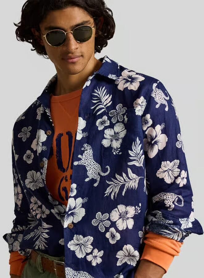 Polo Ralph Lauren regular fit vrijetijdsoverhemd van puur linnen