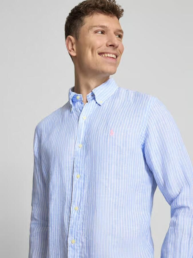 Polo Ralph Lauren Overhemd Lange Mouw CHEMISE RAYEE COUPE DROITE EN LIN