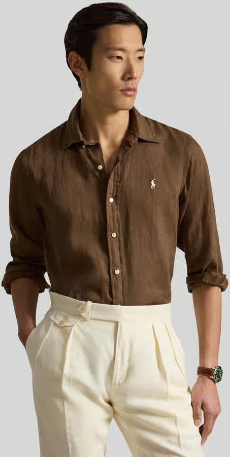 Polo Ralph Lauren Regular fit vrijetijdsoverhemd van puur linnen - Foto 3