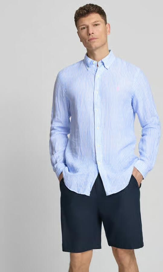 Polo Ralph Lauren Overhemd Lange Mouw CHEMISE RAYEE COUPE DROITE EN LIN - Foto 3