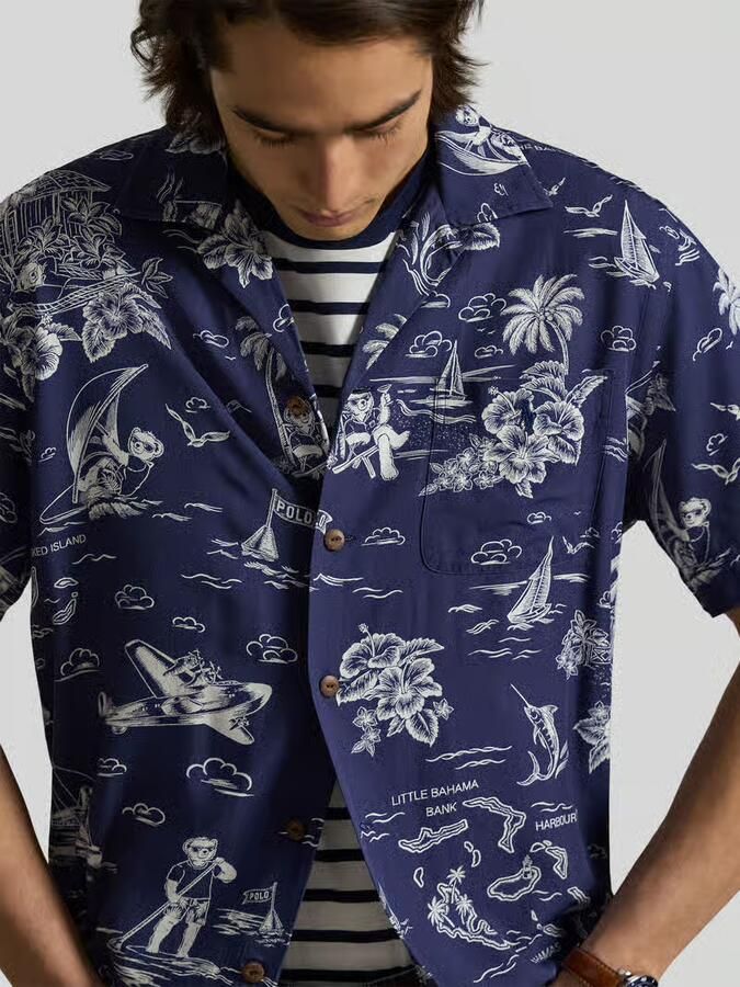 Polo Ralph Lauren regular fit vrijetijdsoverhemd van viscose