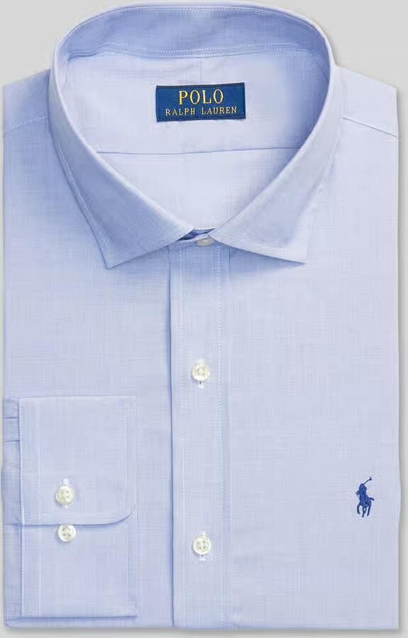 Ralph Lauren Klassieke Kraag Katoenen Poplin Casual Overhemd Blue Heren - Foto 5