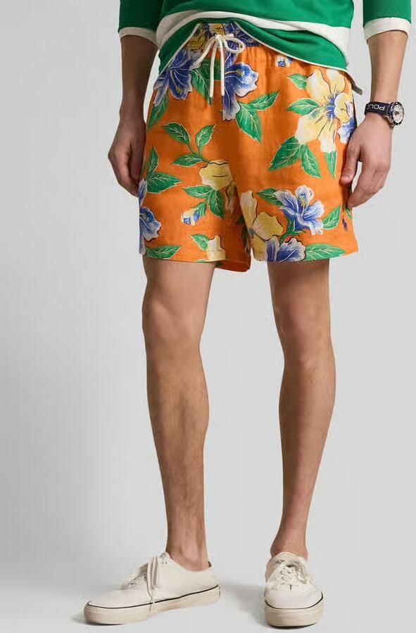 Polo Ralph Lauren regular fit zwemshort van zuiver linnen - Foto 3