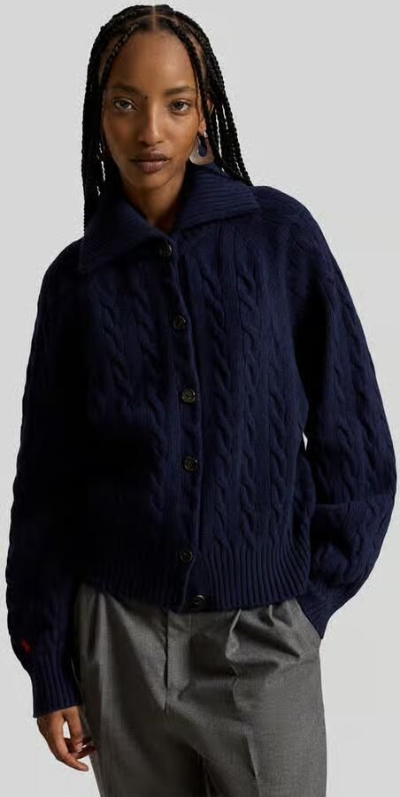 Polo Ralph Lauren relaxed fit gebreid jack van mix van wol en kasjmier - Foto 3