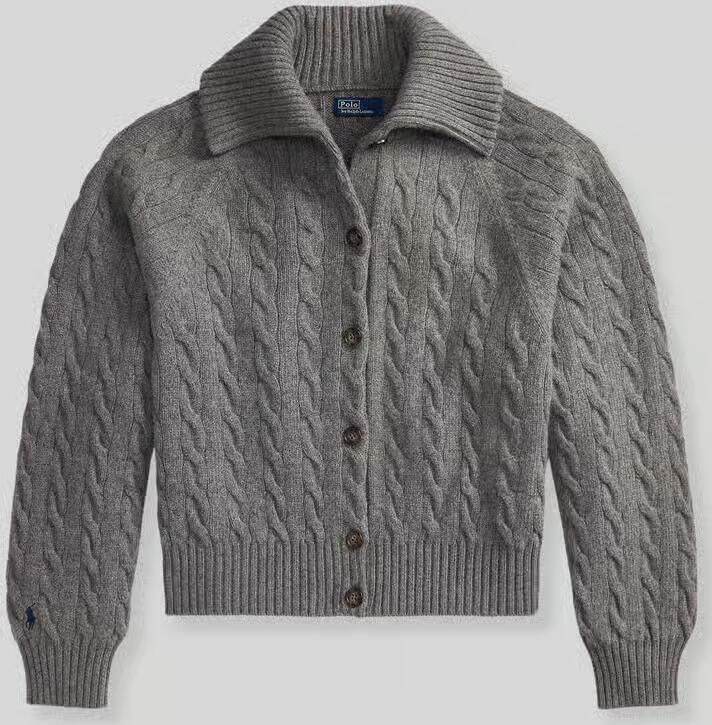Polo Ralph Lauren relaxed fit gebreid jack van mix van wol en kasjmier