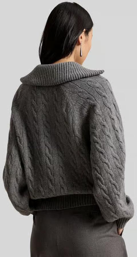 Polo Ralph Lauren relaxed fit gebreid jack van mix van wol en kasjmier - Foto 2