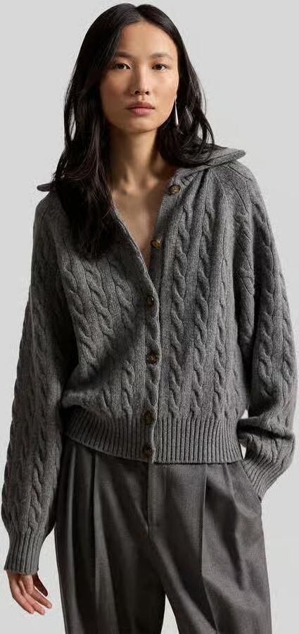 Polo Ralph Lauren relaxed fit gebreid jack van mix van wol en kasjmier - Foto 3