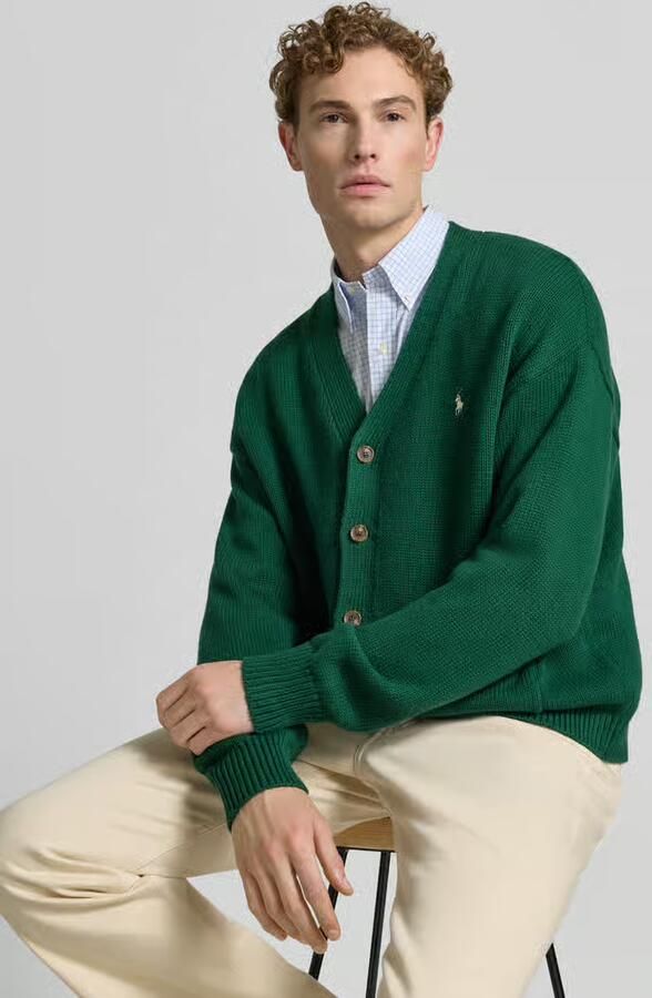 Polo Ralph Lauren relaxed fit gebreid jack van puur katoen