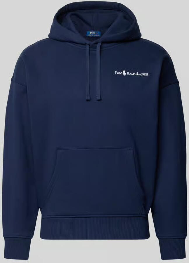 Polo Ralph Lauren Relaxed fit hoodie met labelstitching en kangoeroezak