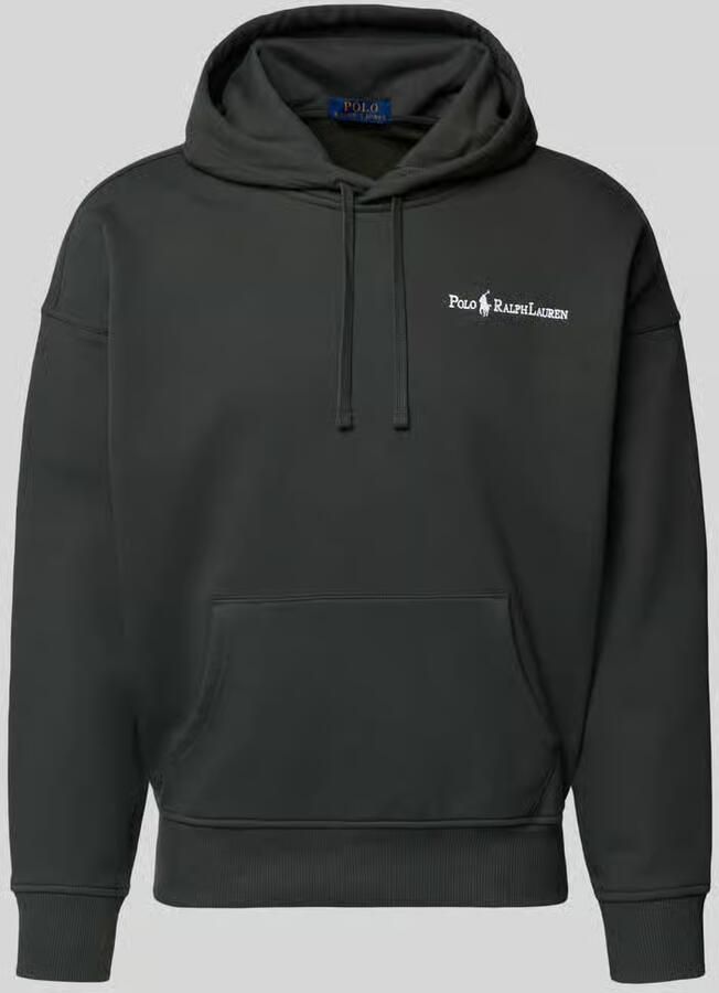 Polo Ralph Lauren Relaxed fit hoodie met labelstitching en kangoeroezak