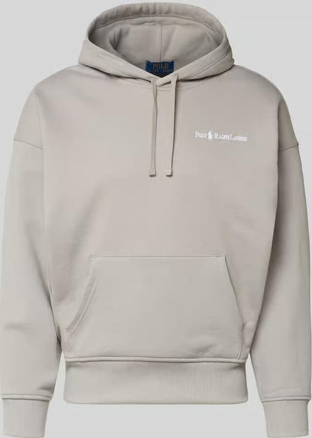 Polo Ralph Lauren Relaxed fit hoodie met labelstitching en kangoeroezak