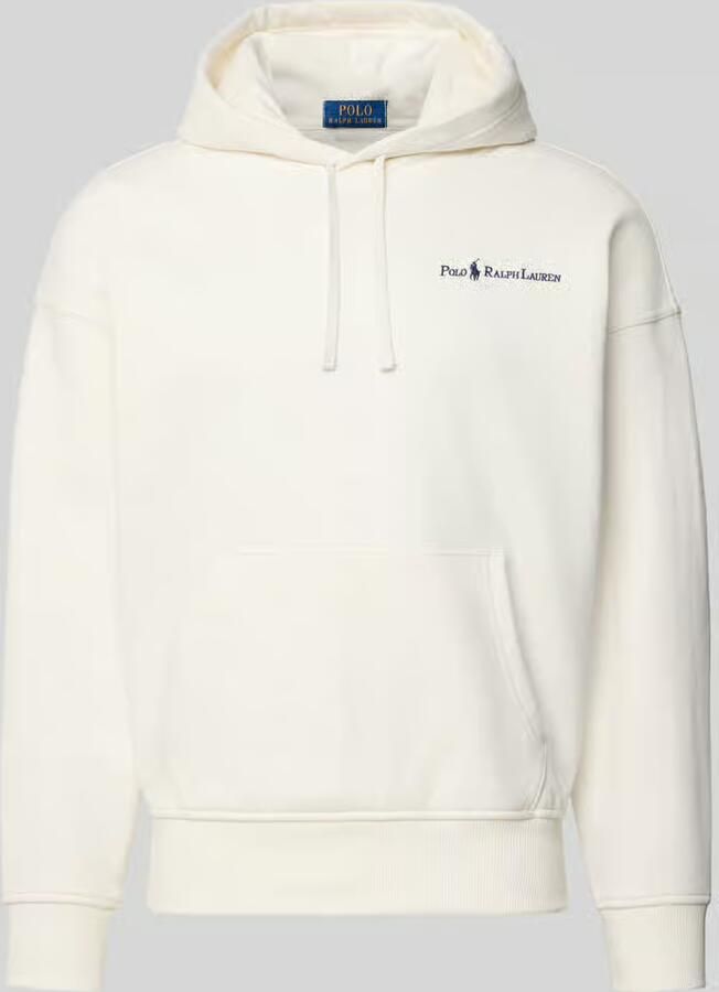 Polo Ralph Lauren Relaxed fit hoodie met labelstitching en kangoeroezak