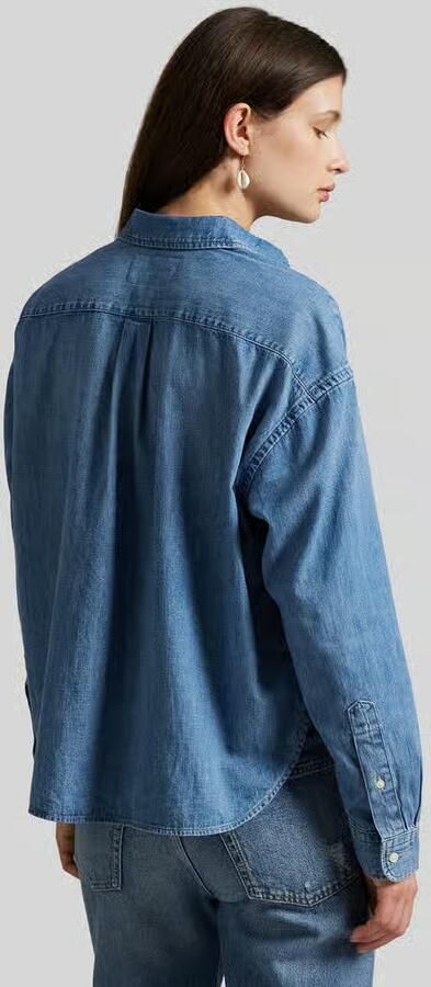 Polo Ralph Lauren Regular fit jeansblouse met logostitching - Foto 5