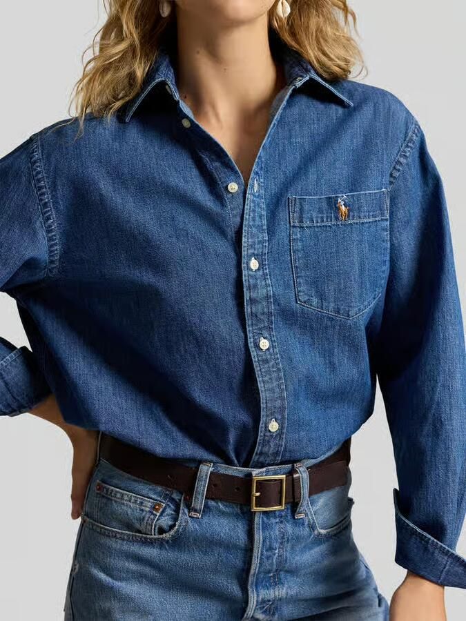 Polo Ralph Lauren relaxed fit overhemdblouse van puur katoen
