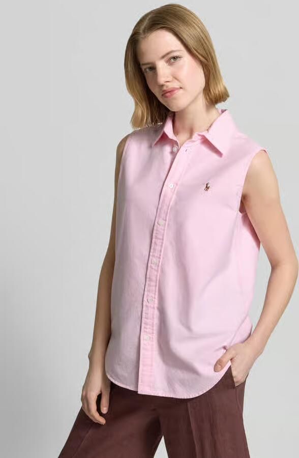 Polo Ralph Lauren Regular fit overhemdblouse in mouwloos design - Foto 3