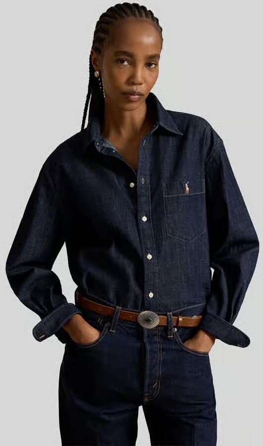 Polo Ralph Lauren relaxed fit overhemdblouse van puur katoen - Foto 2