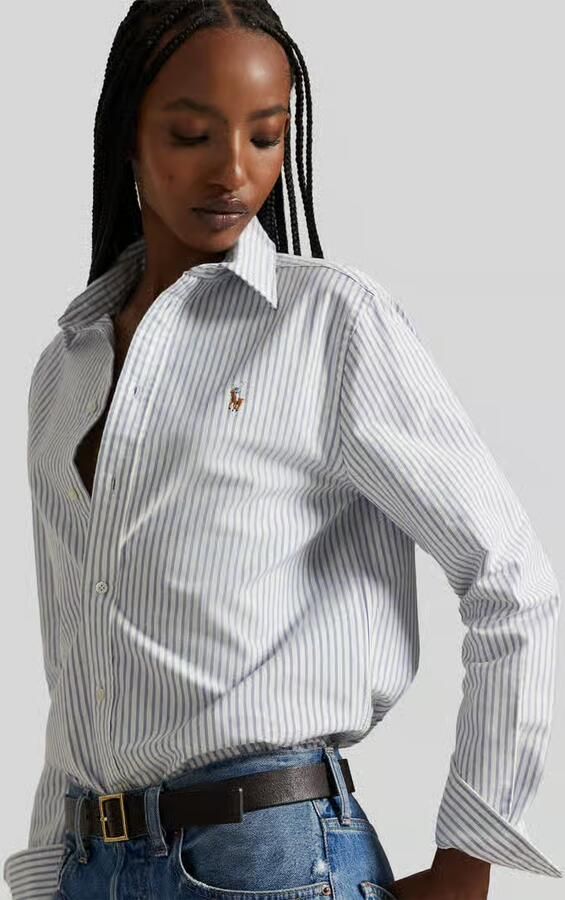 Polo Ralph Lauren relaxed fit overhemdblouse van puur katoen met logostitching