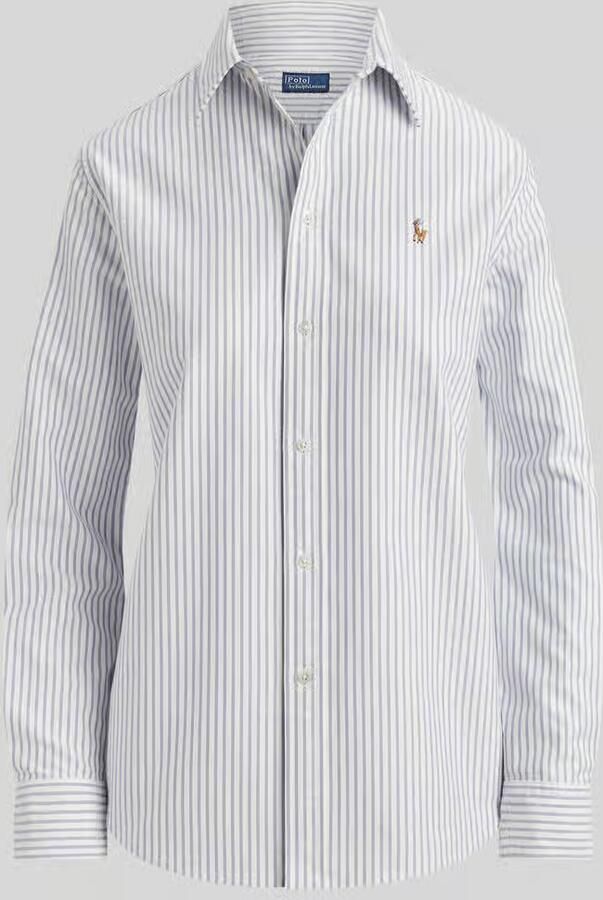 Polo Ralph Lauren relaxed fit overhemdblouse van puur katoen met logostitching - Foto 2