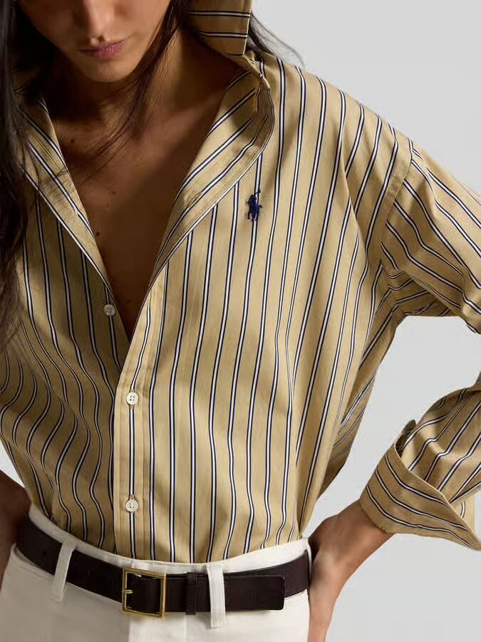 Polo Ralph Lauren relaxed fit overhemdblouse van puur katoen met logostitching