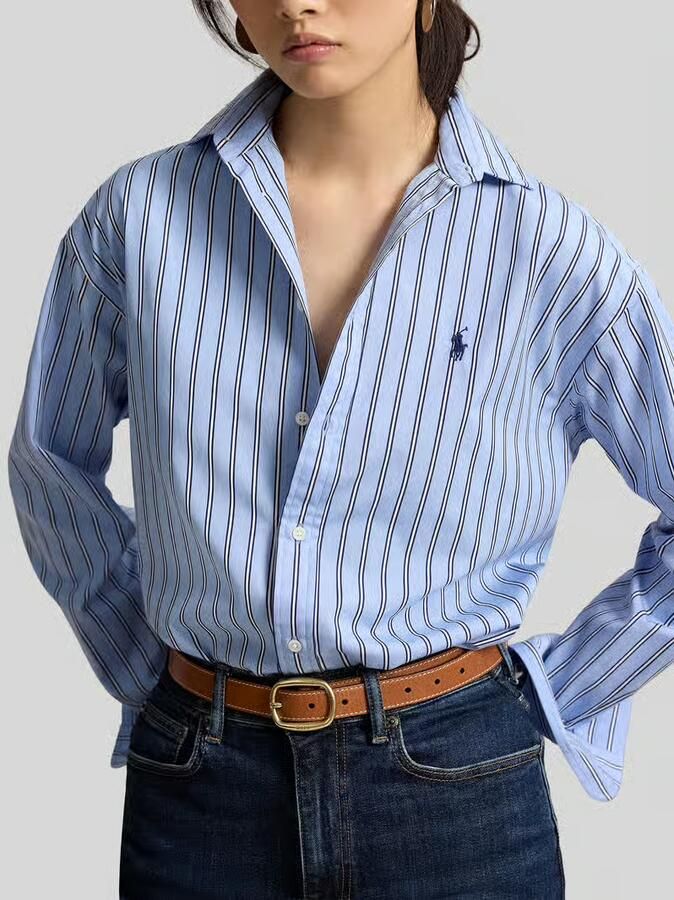 Polo Ralph Lauren relaxed fit overhemdblouse van puur katoen met logostitching